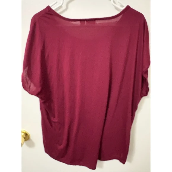 Cato Maroon women's silver beaded accent top size 18 -20 - Picture 11 of 12